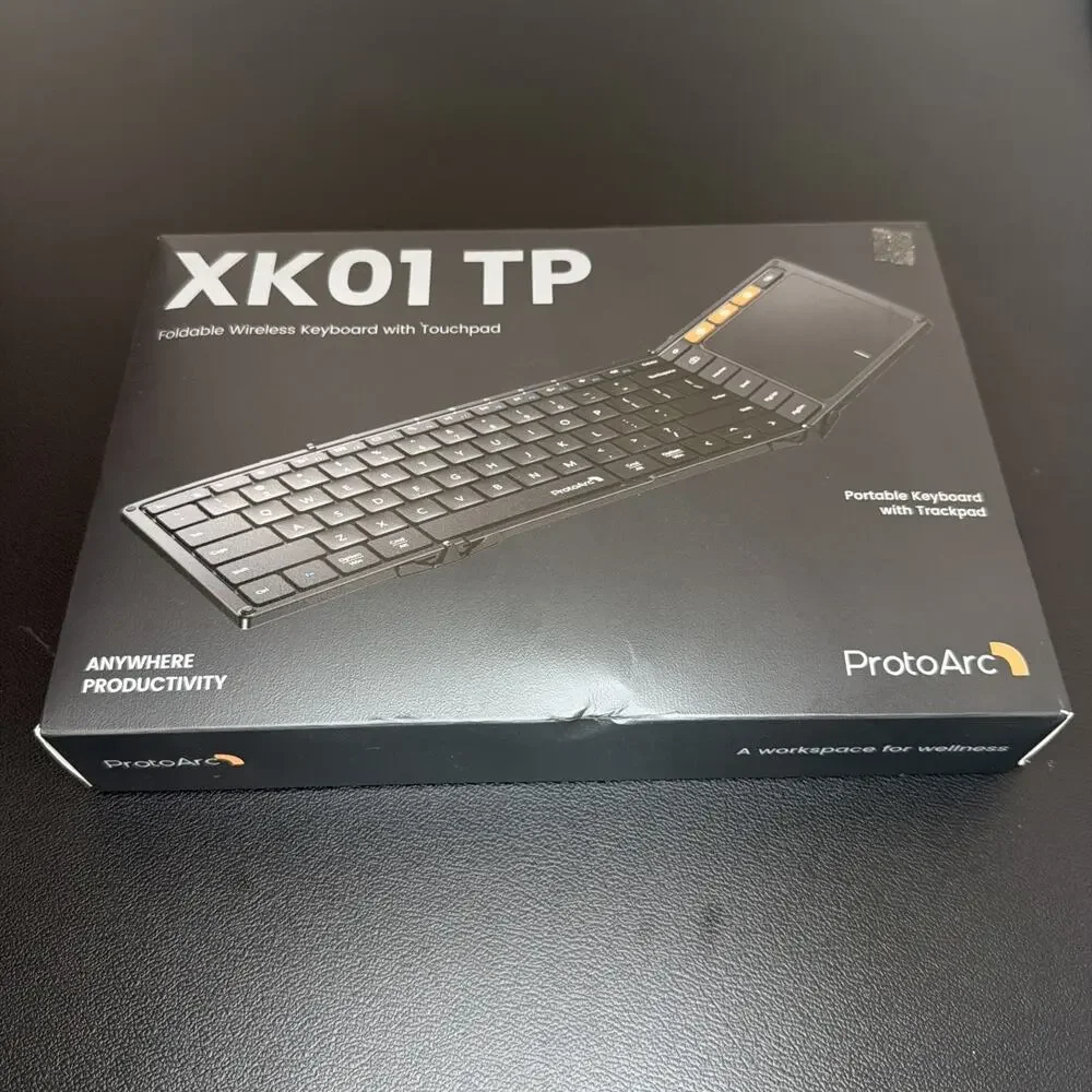 ProtoArc XK01 TP Foldable Bluetooth Keyboard Touchpad Tri-Fold Rechargeable